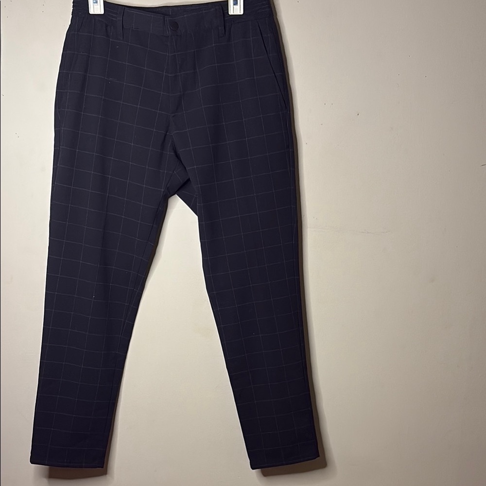 Zara Black Checkered Chinos